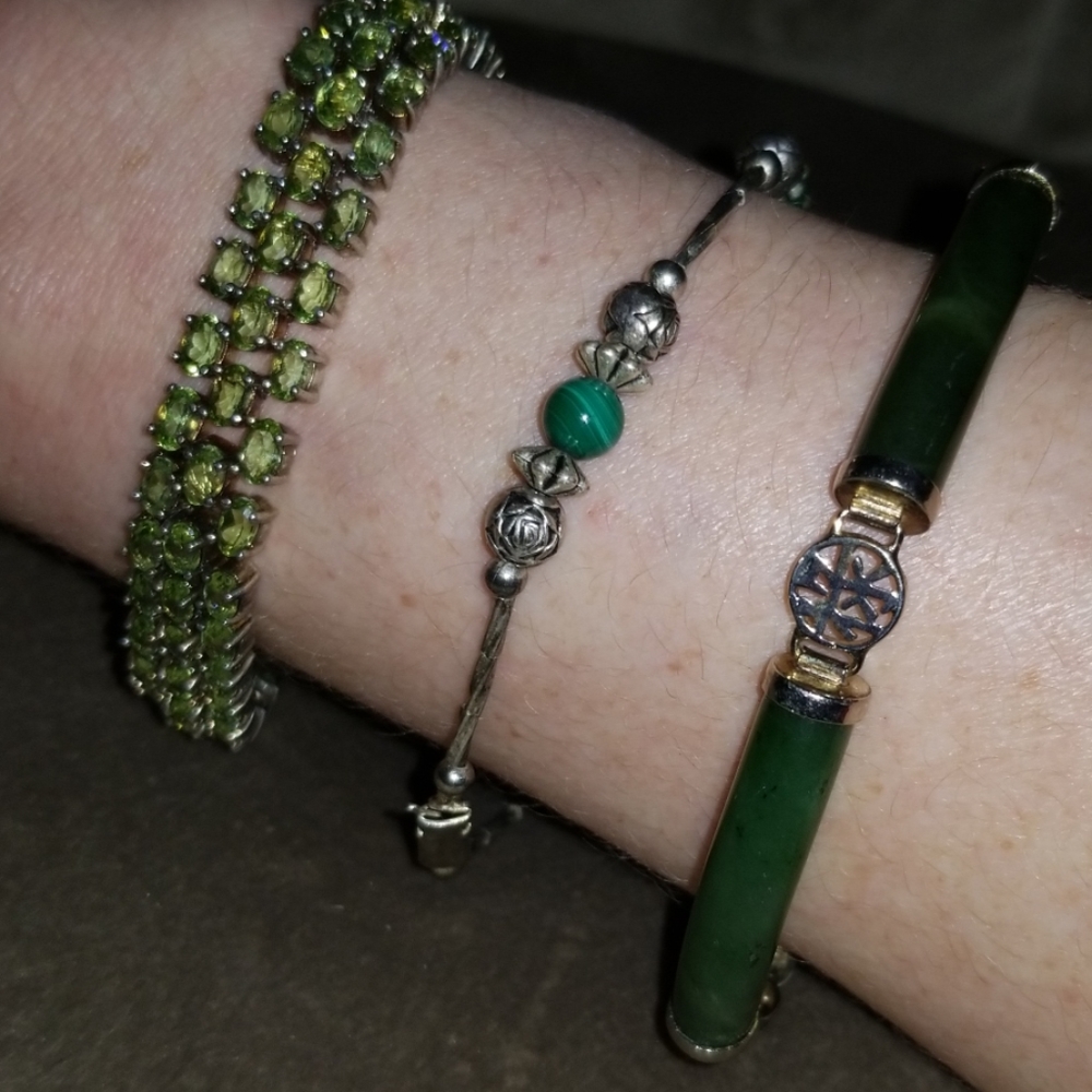 3 Green Bracelets